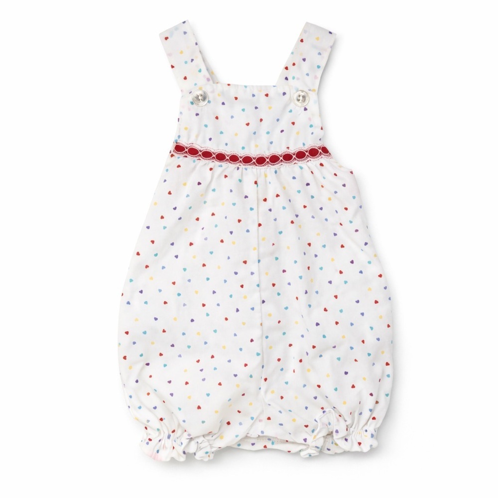 Vintage 12mo polka dot romper lightweight summer white 80’s 0093